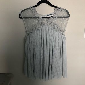 Sheer Flowy Light Blue Top